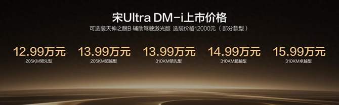 比亚迪宋Ultra DM-i上市，310公里纯电续航B级插混SUV进入13万级！